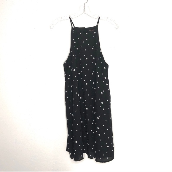 Forever 21 Spaghetti Racer Back Polka Dot Dress L - Picture 1 of 7